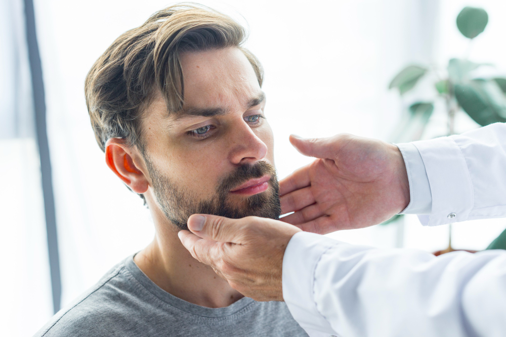 Man checking with dental implant expert to see when he can get dental implants with Jawbone loss and consider bone grafting.